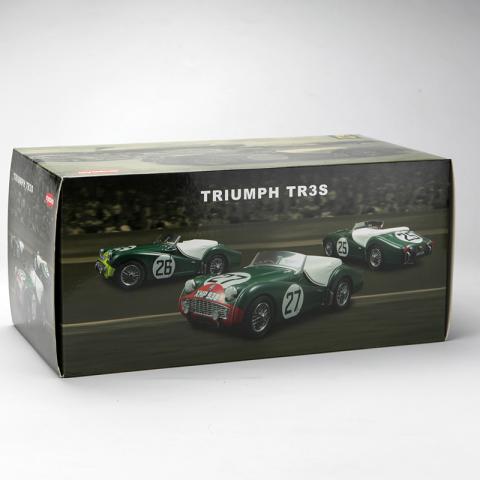 京商 1:18 凯旋Triumph TR3S 合金仿真静态汽车模型 1959年勒芒 25号车