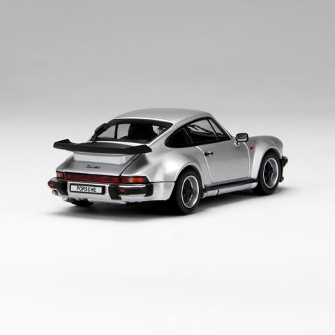 京商 1:43 保时捷911 Turbo 3.3 1988年 合金仿真静态汽车模型 银色
