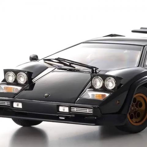 京商 1/18 Lamborghini Countach 合金汽车模型 黑色 可开门
